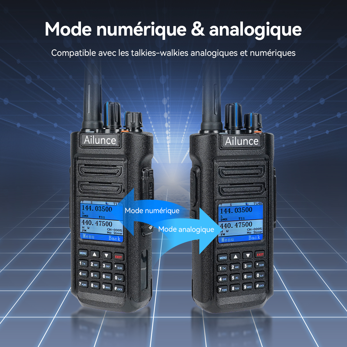 Radio DMR double bande GPS Ailunce HD2 10 W IP67