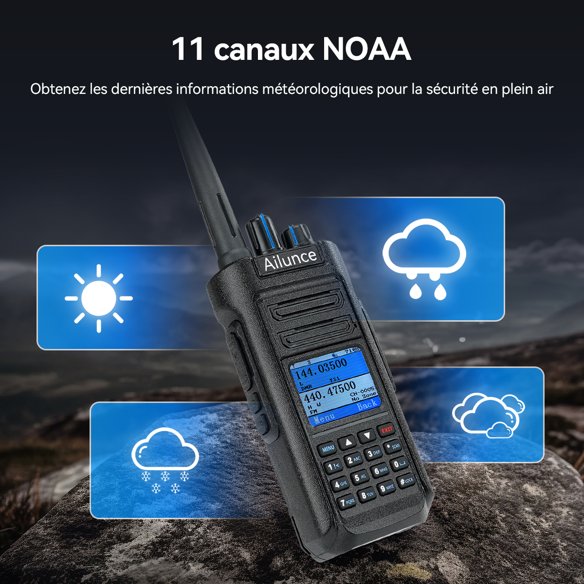 Radio DMR double bande GPS Ailunce HD2 10 W IP67