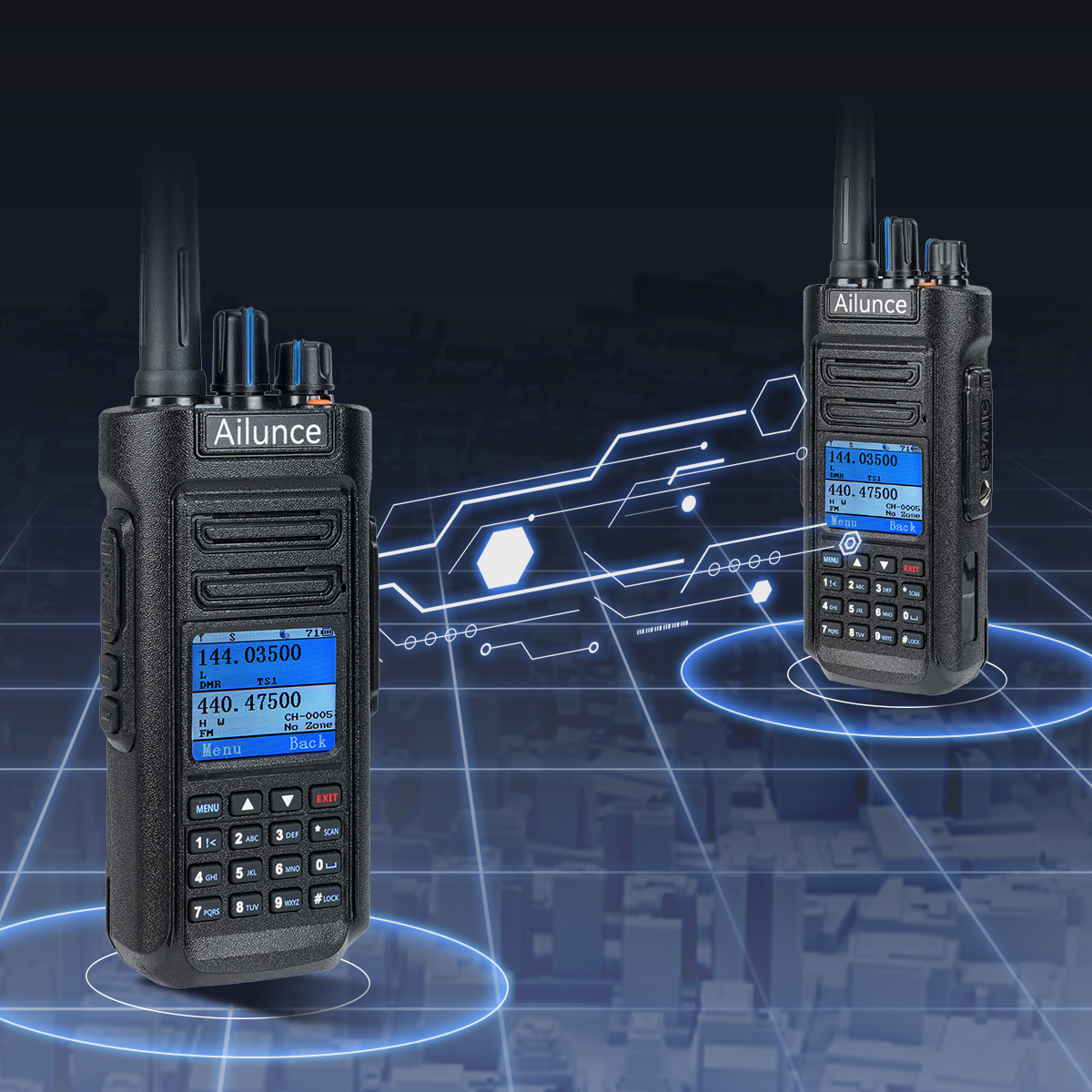 Radio DMR double bande GPS Ailunce HD2 10 W IP67