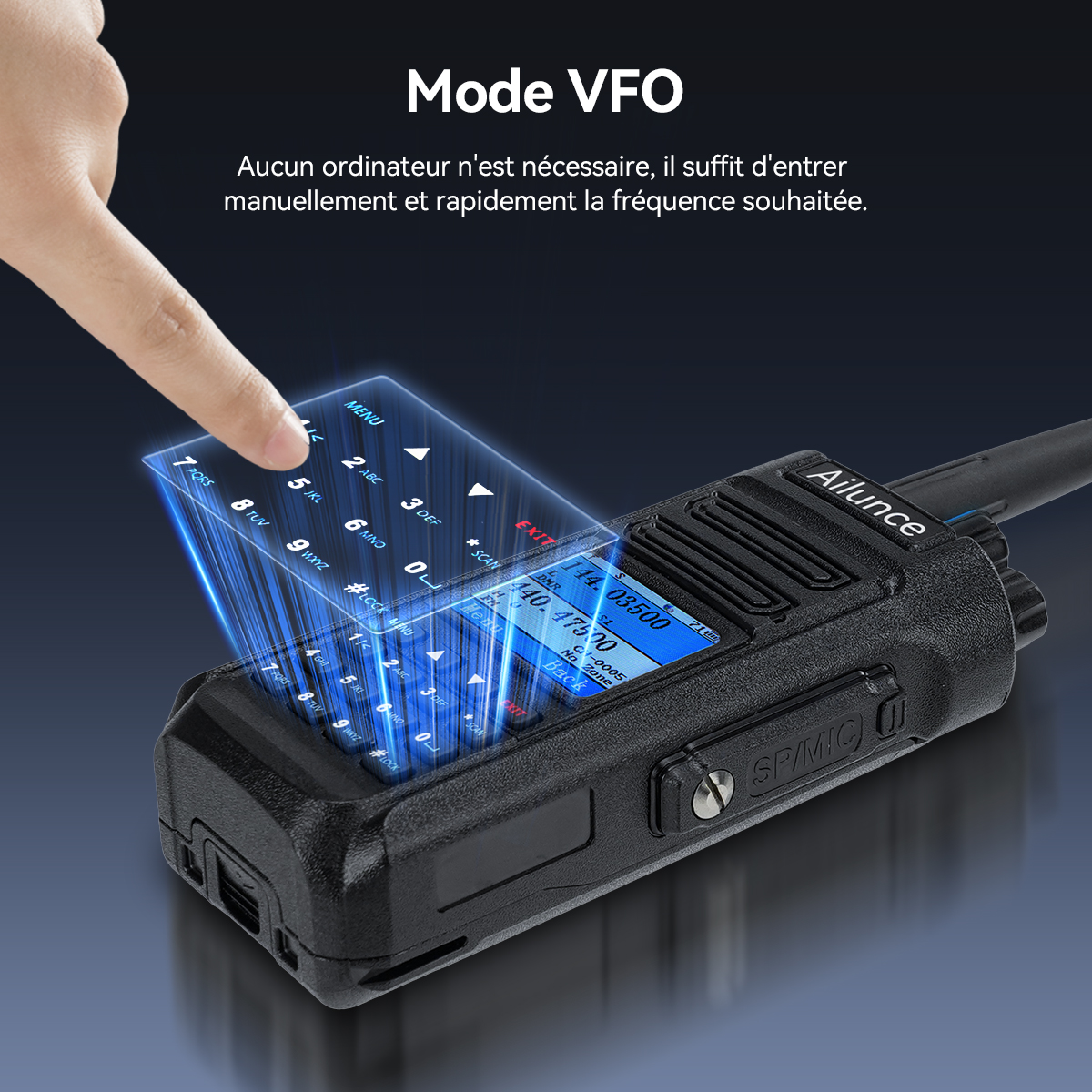 Radio DMR double bande GPS Ailunce HD2 10 W IP67