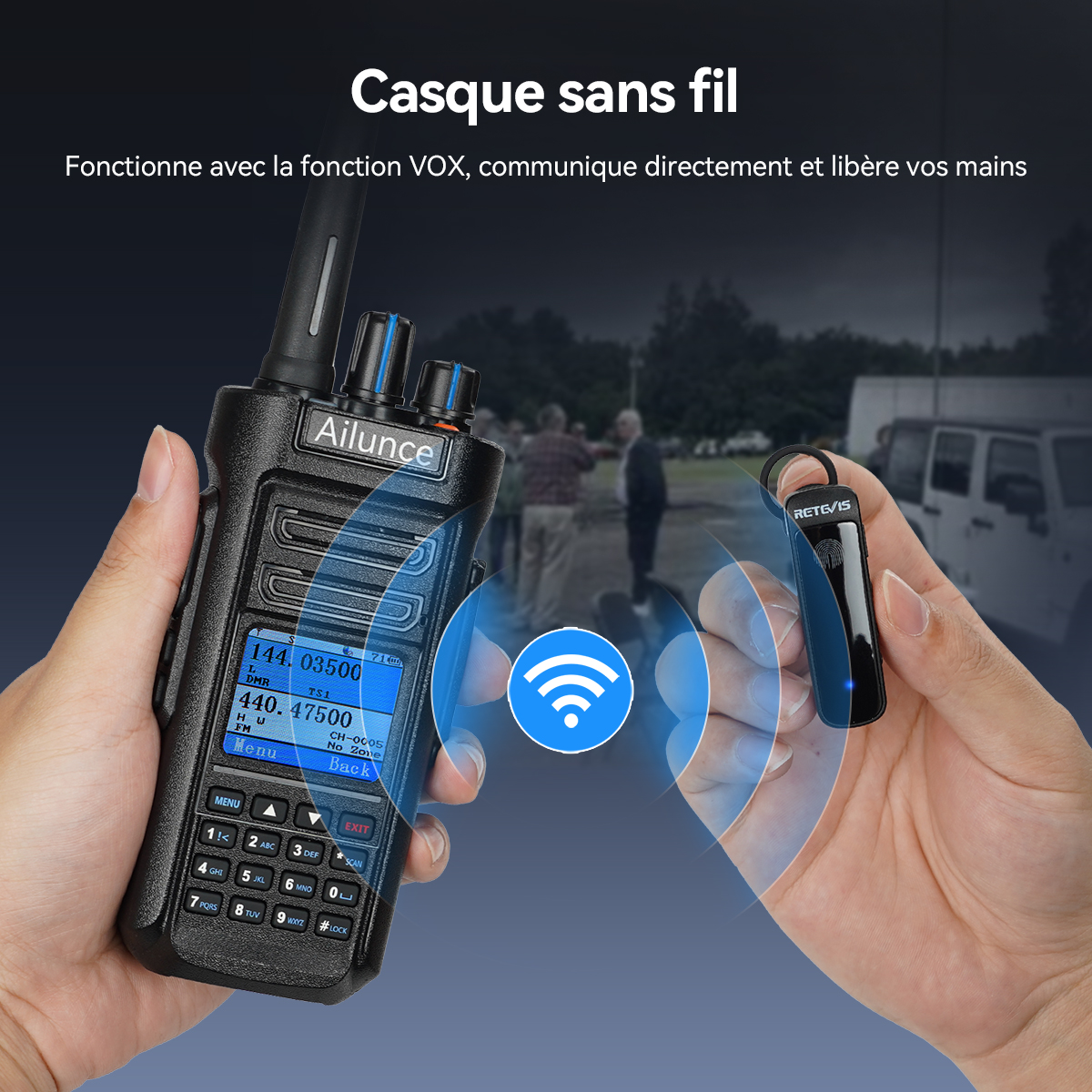 Radio DMR double bande GPS Ailunce HD2 10 W IP67