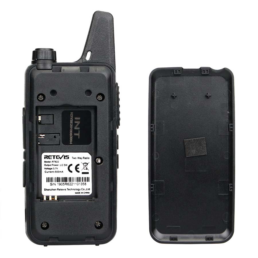 Lot de 2 talkies-walkies PMR446 super portables Retevis RT622