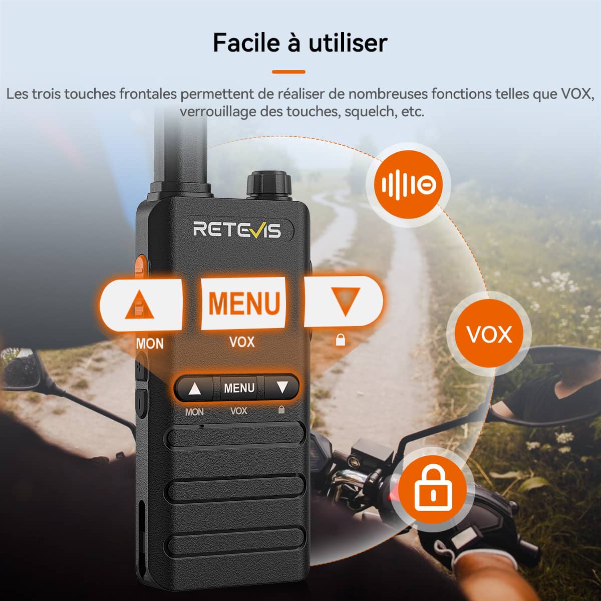 Retevis B63B PMR446 Radio Bidirectionnelle Professionnelle Ultra-mince (2 packs)