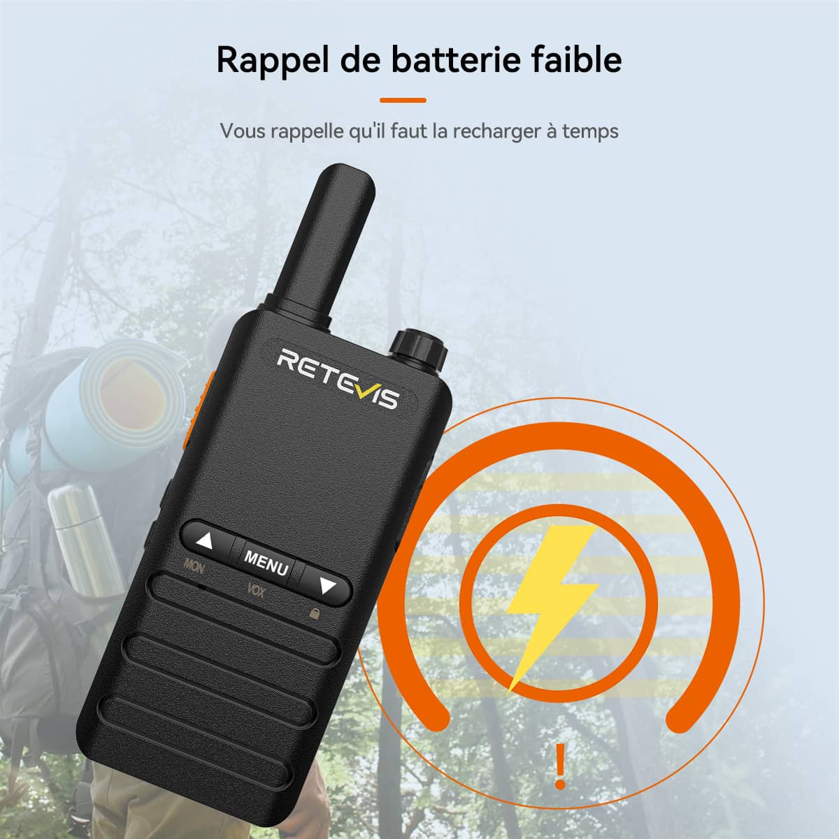 Retevis B63B PMR446 Radio Bidirectionnelle Professionnelle Ultra-mince (2 packs)