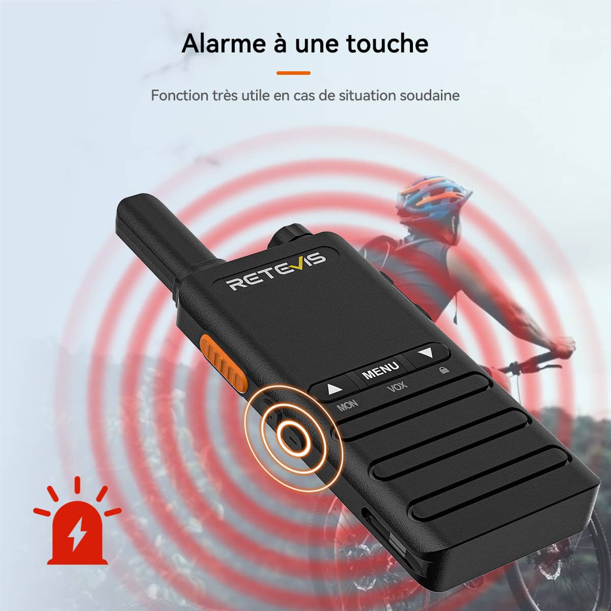 Retevis B63B PMR446 Radio Bidirectionnelle Professionnelle Ultra-mince (2 packs)