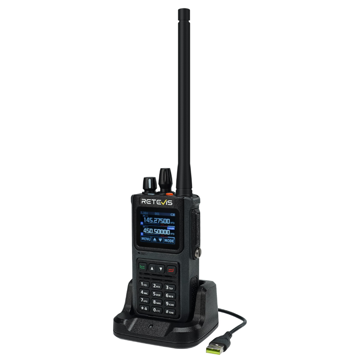 Radio amateur UV à réduction de bruit étanche Retevis C1 avec appel de groupe et alarme à distance (locale)