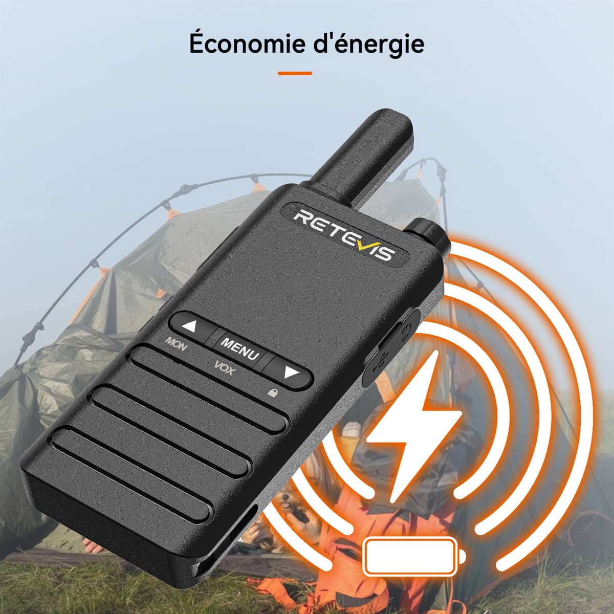 Retevis B63B PMR446 Radio Bidirectionnelle Professionnelle Ultra-mince (2 packs)