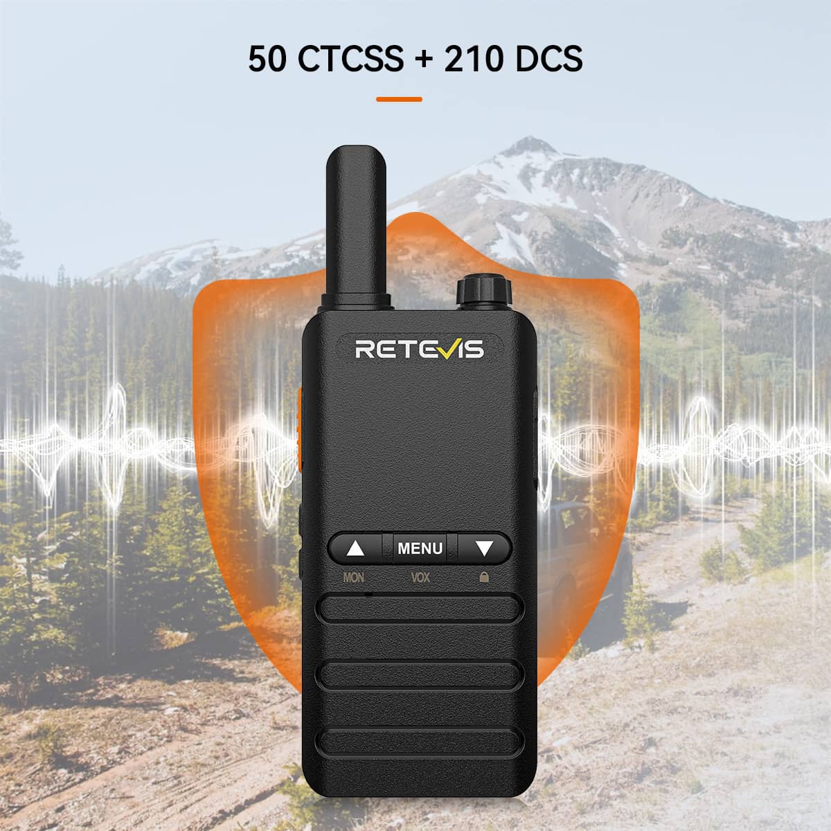 Retevis B63B PMR446 Radio Bidirectionnelle Professionnelle Ultra-mince (2 packs)