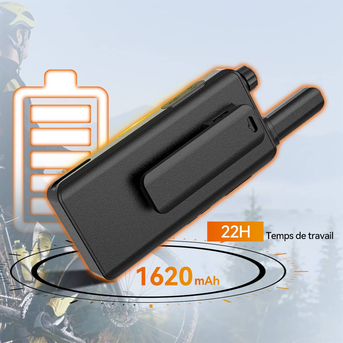 Retevis B63B PMR446 Radio Bidirectionnelle Professionnelle Ultra-mince (2 packs)