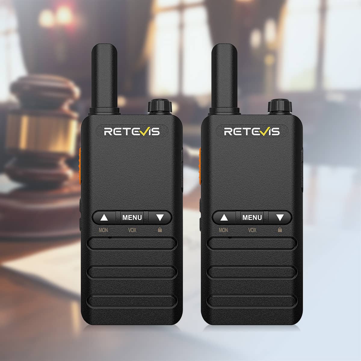 Retevis B63B PMR446 Radio Bidirectionnelle Professionnelle Ultra-mince (2 packs)