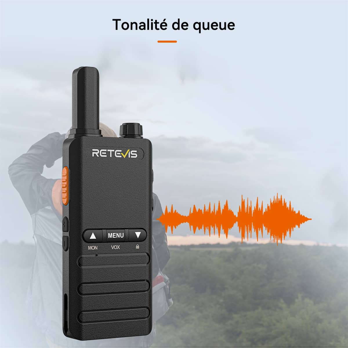 Retevis B63B PMR446 Radio Bidirectionnelle Professionnelle Ultra-mince (2 packs)