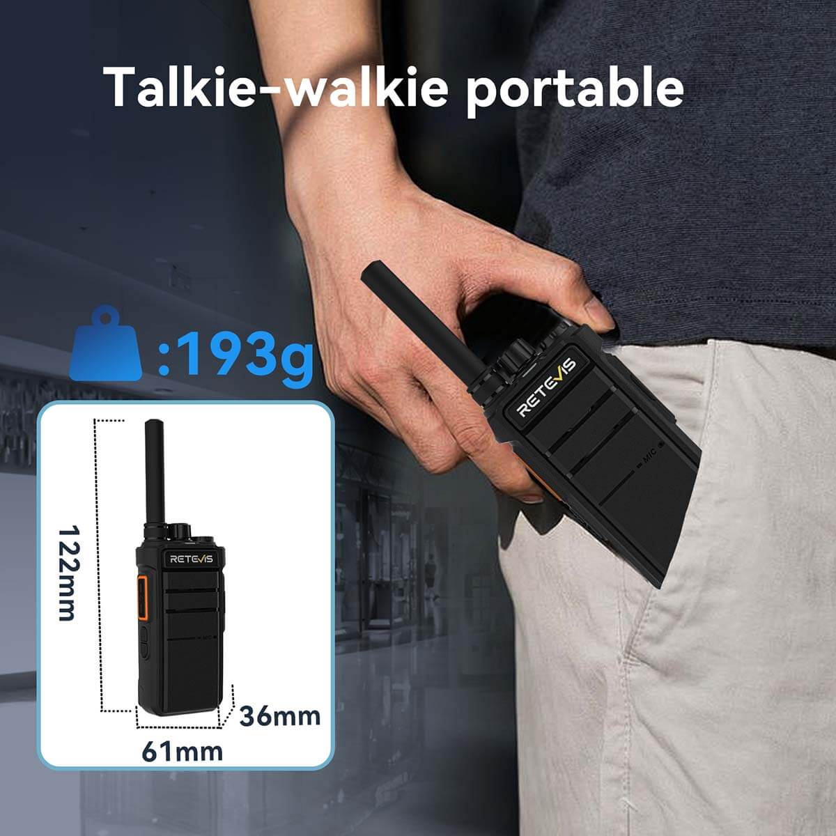 Retevis RB626 Radio UHF 3W 16 Canaux (Pack de 6) + Chargeur Multi-Unités