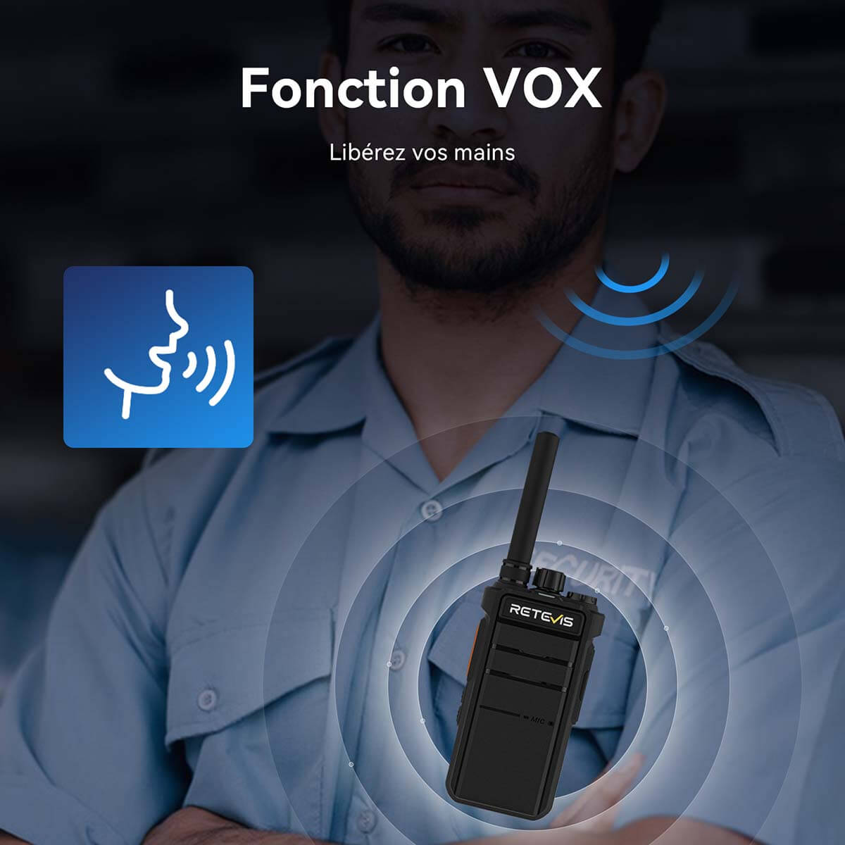 Retevis RB626 Radio UHF 3W 16 Canaux (Pack de 6) + Chargeur Multi-Unités