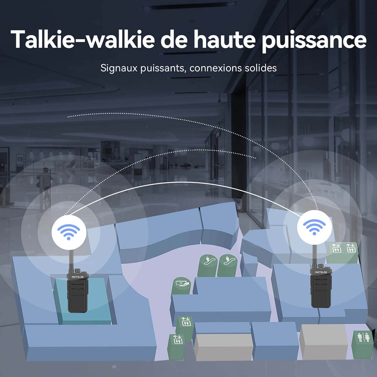 Retevis RB626 Radio UHF 3W 16 Canaux (Pack de 6) + Chargeur Multi-Unités