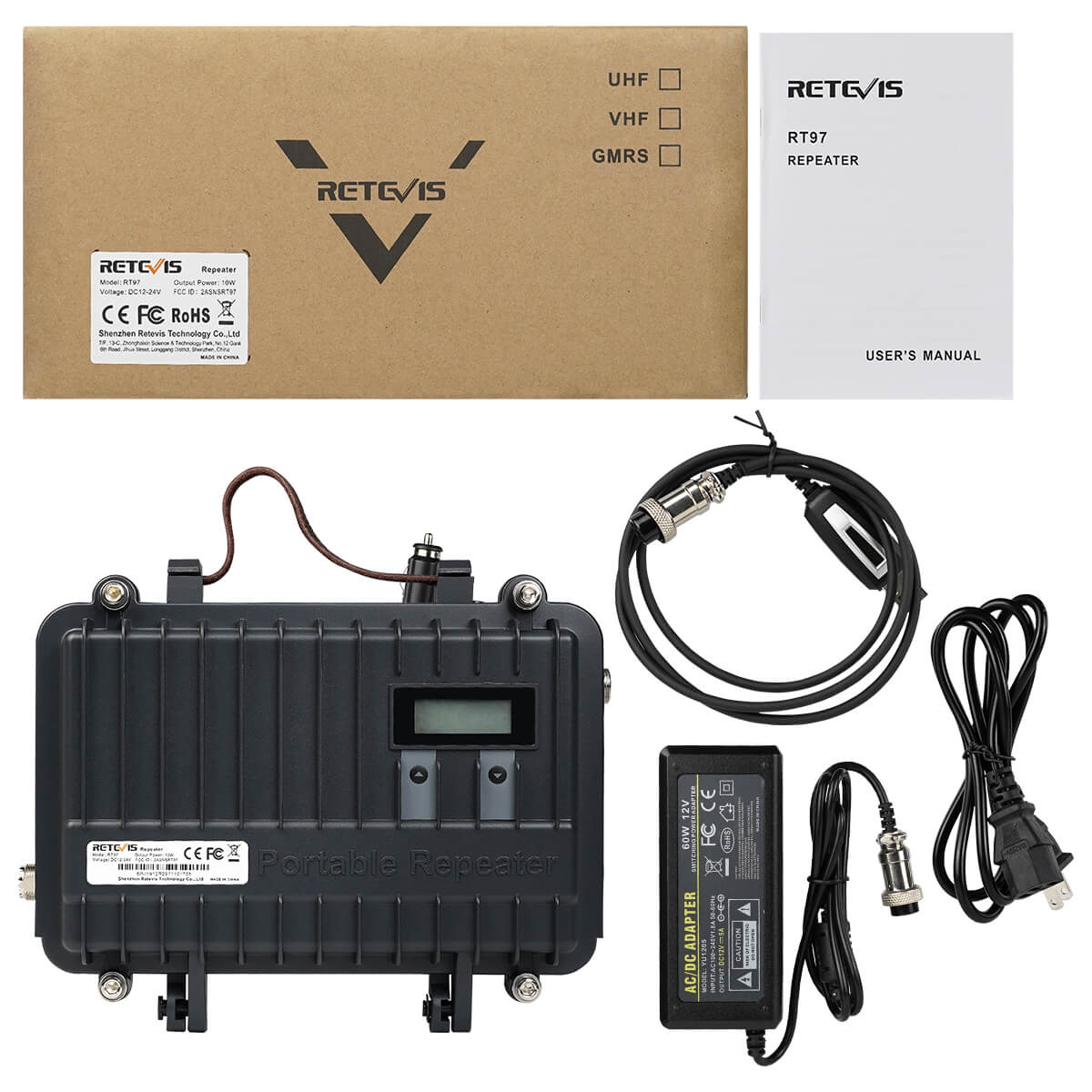 RT97 Répéteur Mini Portable Full Duplex Personnalisable