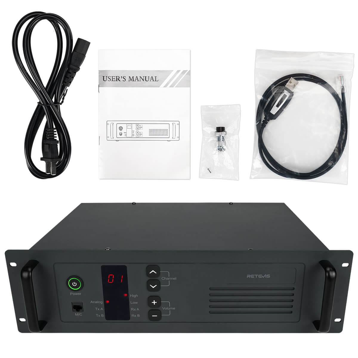Retevis R1 Répéteur Analogique 25W Fréquence Personnalisable