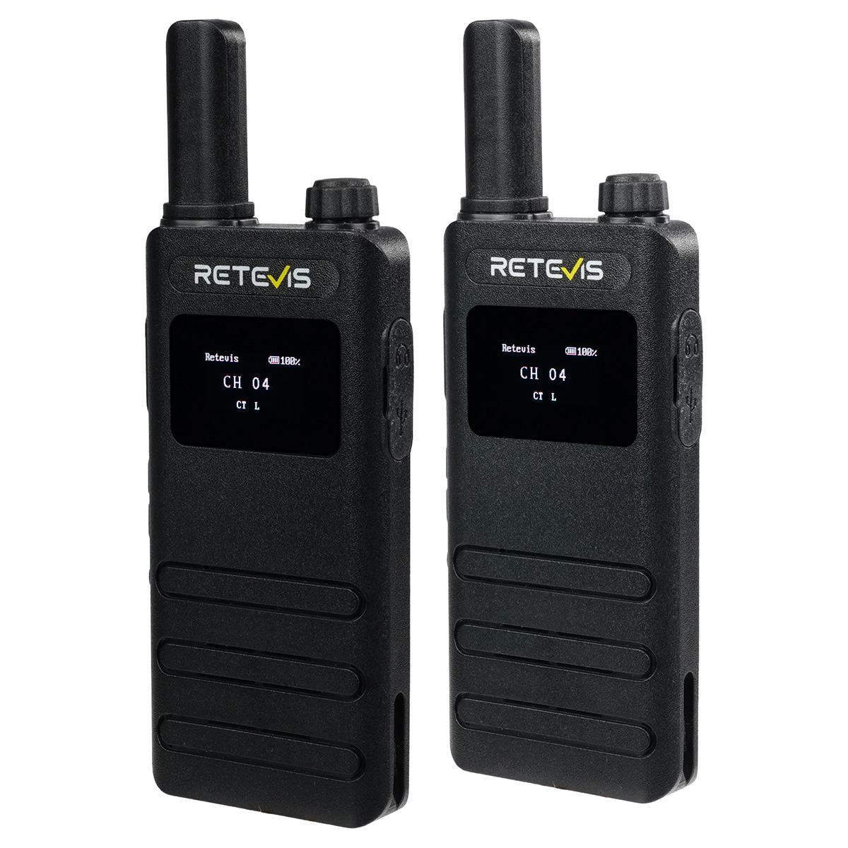 Retevis B63S Talkie-walkie rechargeable ultra-mince PMR446 avec écran LCD