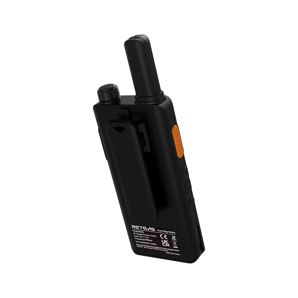 Retevis B63S Talkie-walkie rechargeable ultra-mince PMR446 avec écran LCD