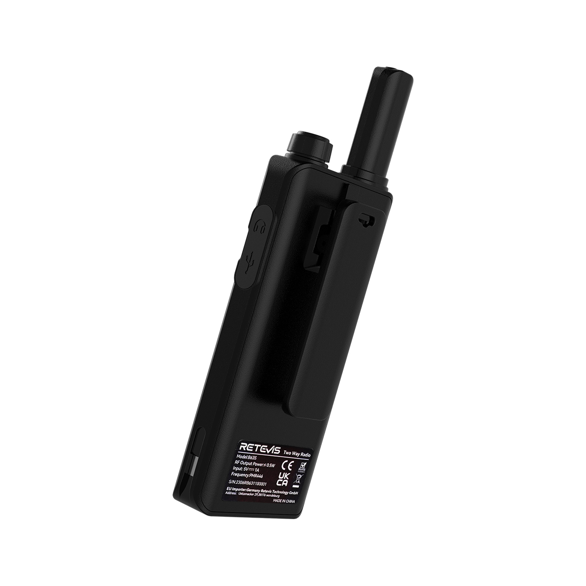 Retevis B63S Talkie-walkie rechargeable ultra-mince PMR446 avec écran LCD