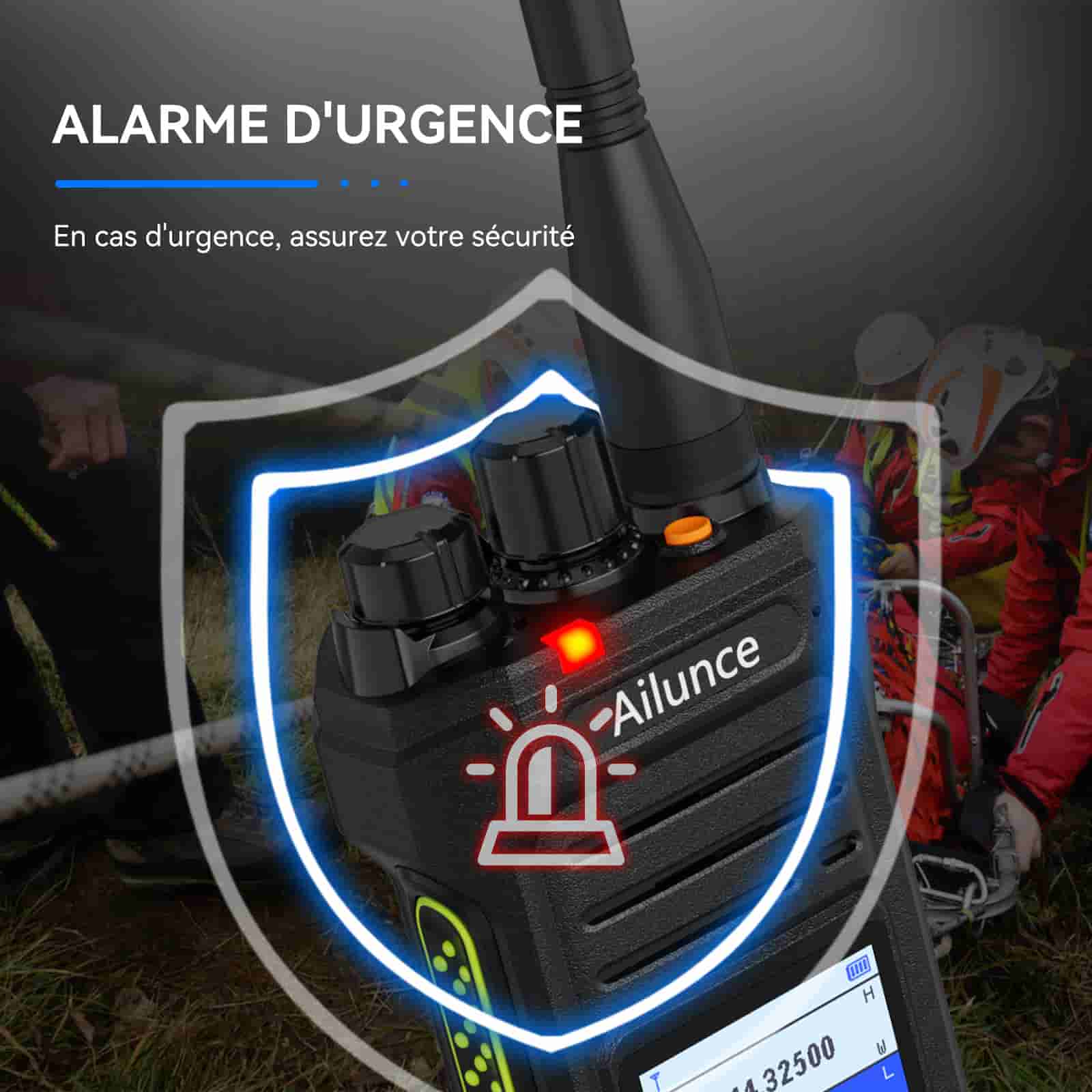 Retevis Ailunce HA1UV Radio bidirectionnelle double bande longue portée étanche IP67