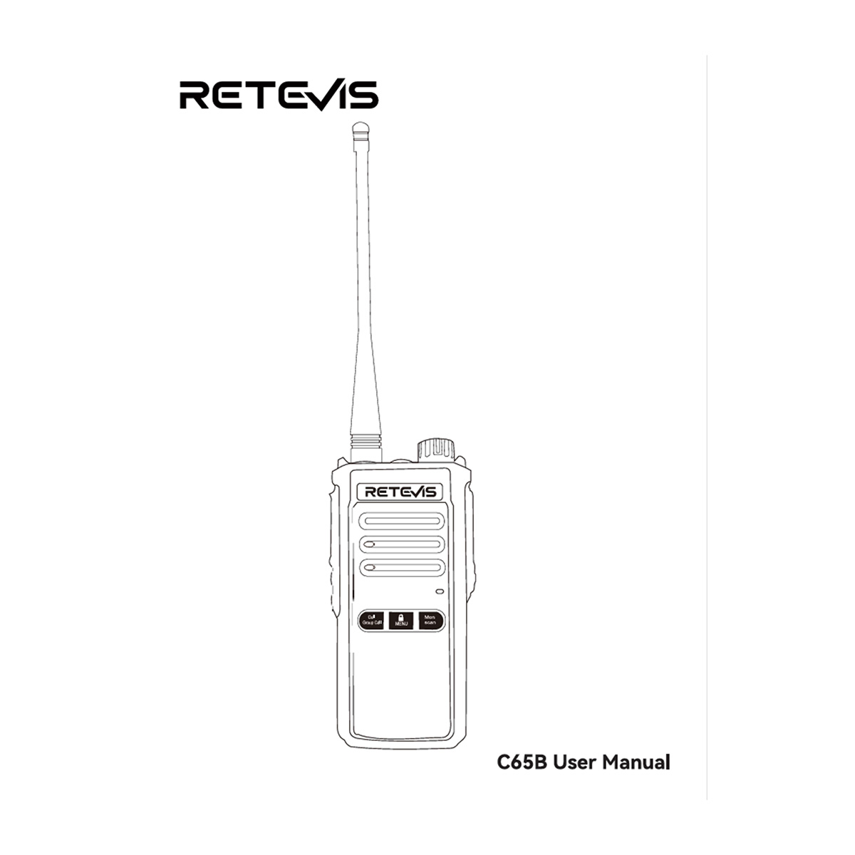 Retevis C65B Radio bidirectionnelle longue portée étanche IP67 UHF